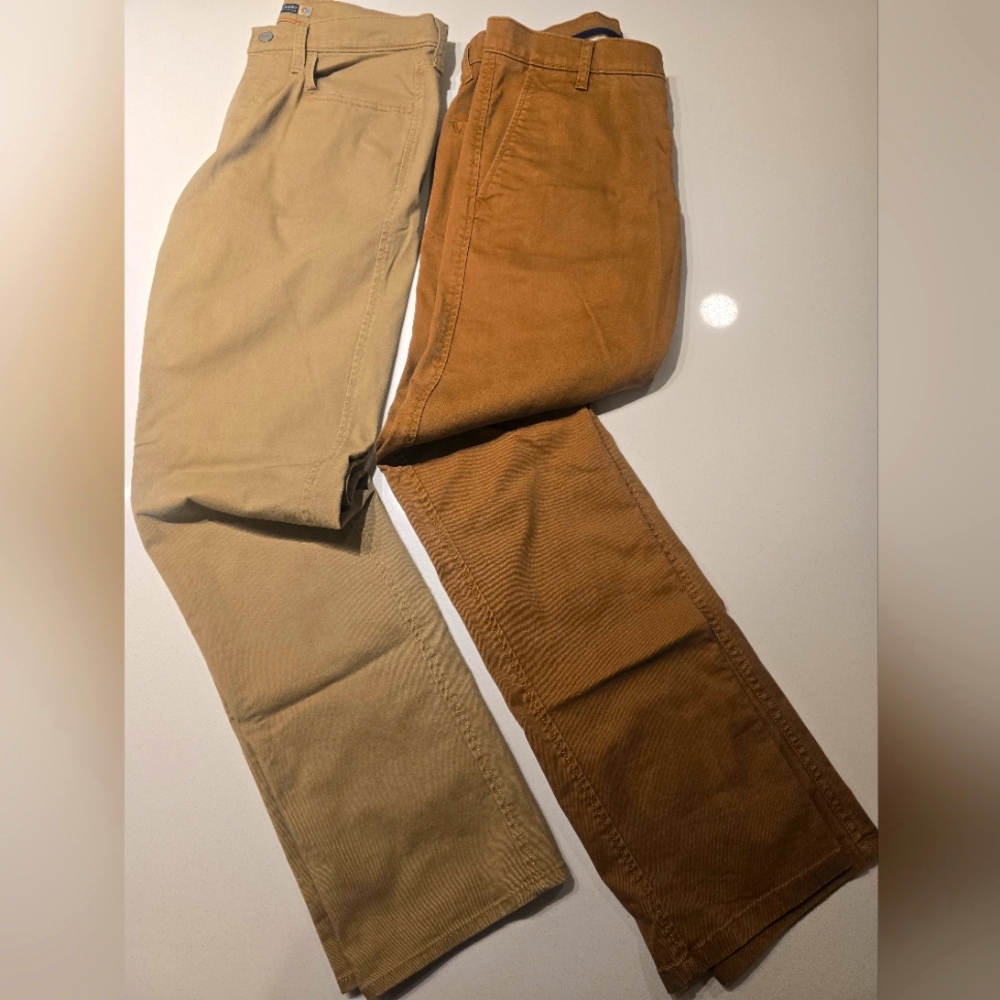 Dockers Slim Fit Khaki Chino Pants – Set of 2 (Sizes 32x34 and 31x34)